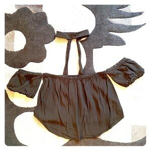 Forever 21 Crop Off-The-Shoulder Top and Choker